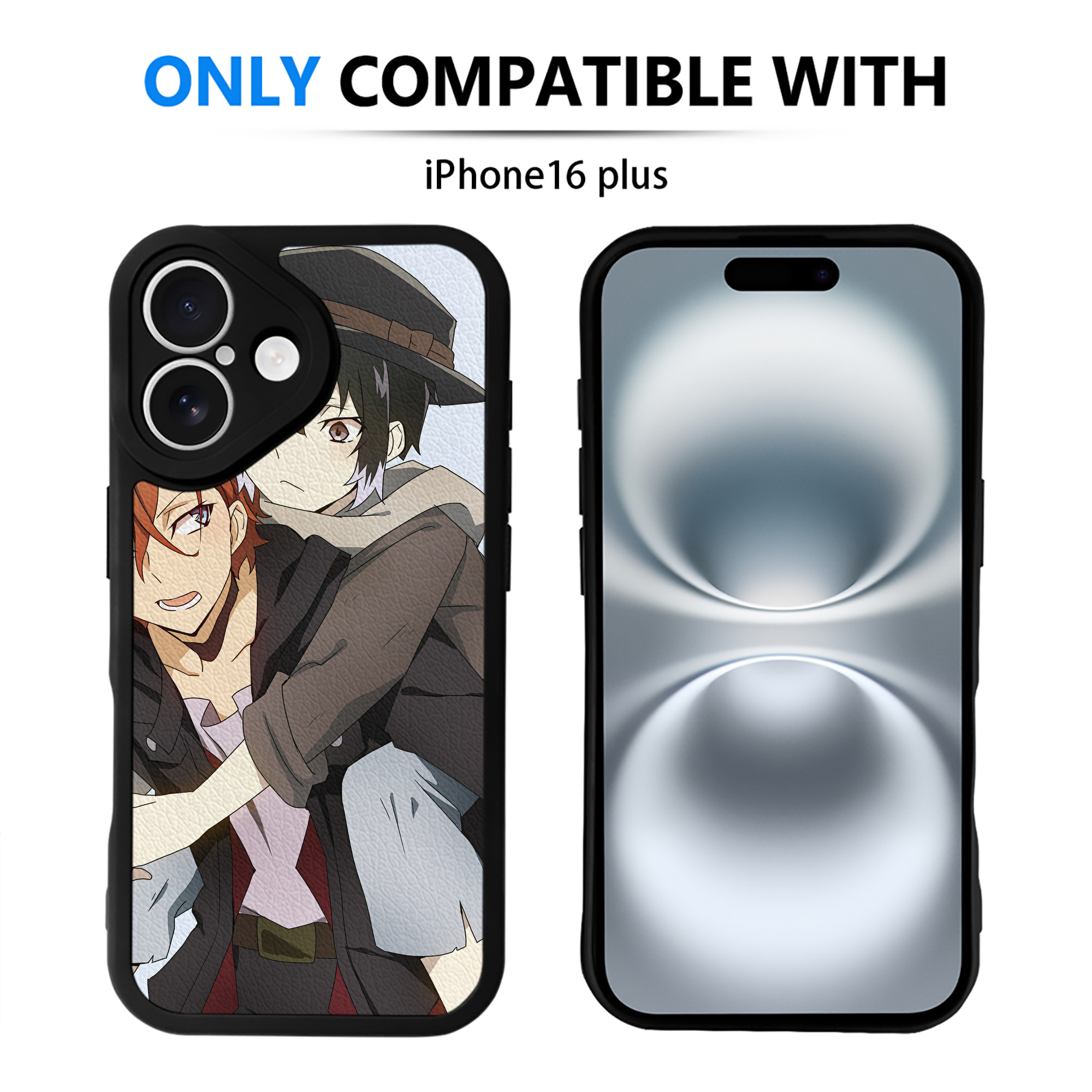 （画像用） 文豪ストレイドッグス Bungo Stray Dogs 【iPhone 16シリーズ対応】シリコンスマホケース（レザー調） 材質：シリコン
